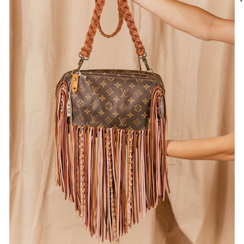 Louis Vuitton Brown Monogram Multi-Tone Fringe Shoulder Bag